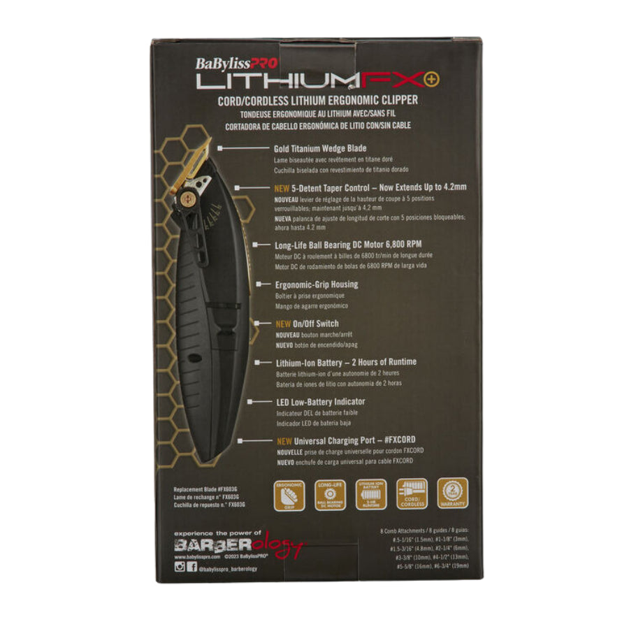 BabylissPRO LithiumFX Cord/Cordless Lithium Ergonomic Clipper