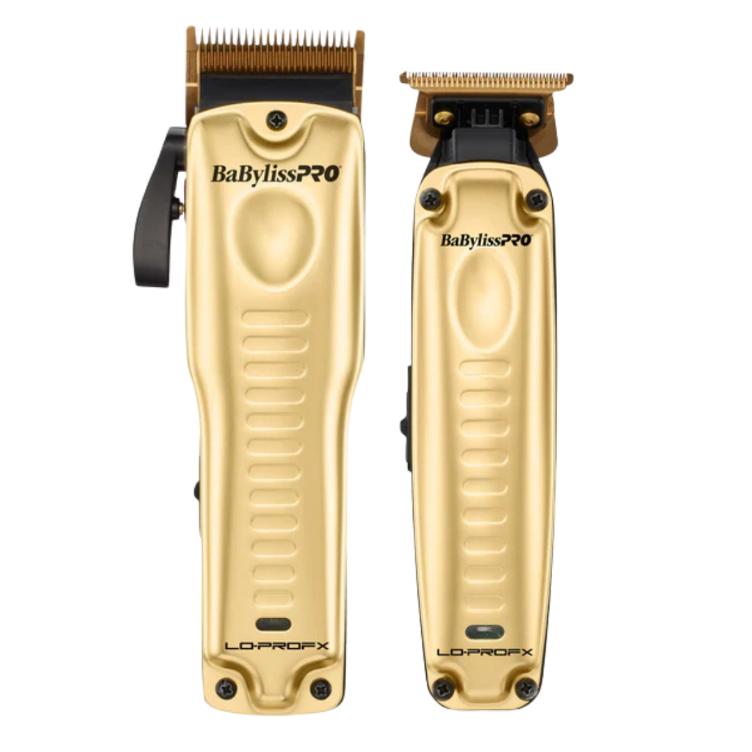 BabylissPRO LO-PROFX Lithium Clipper and Trimmer Gold Duo