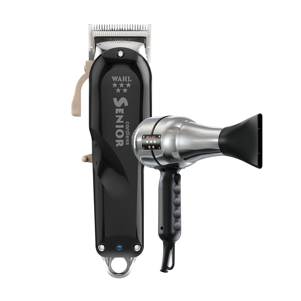 Wahl Senior Cordless Clipper + Free 5 Star Barber Dryer
