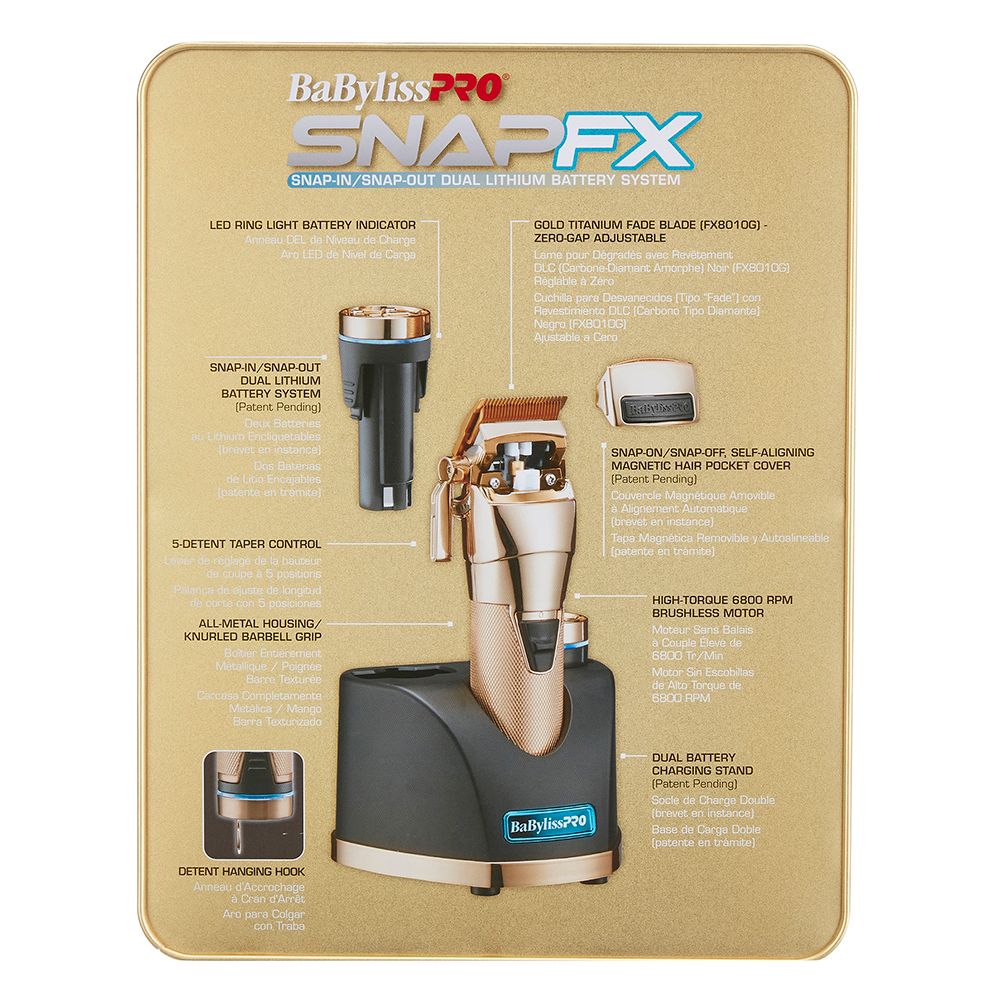 BabylissPRO Gold SnapFX Clipper