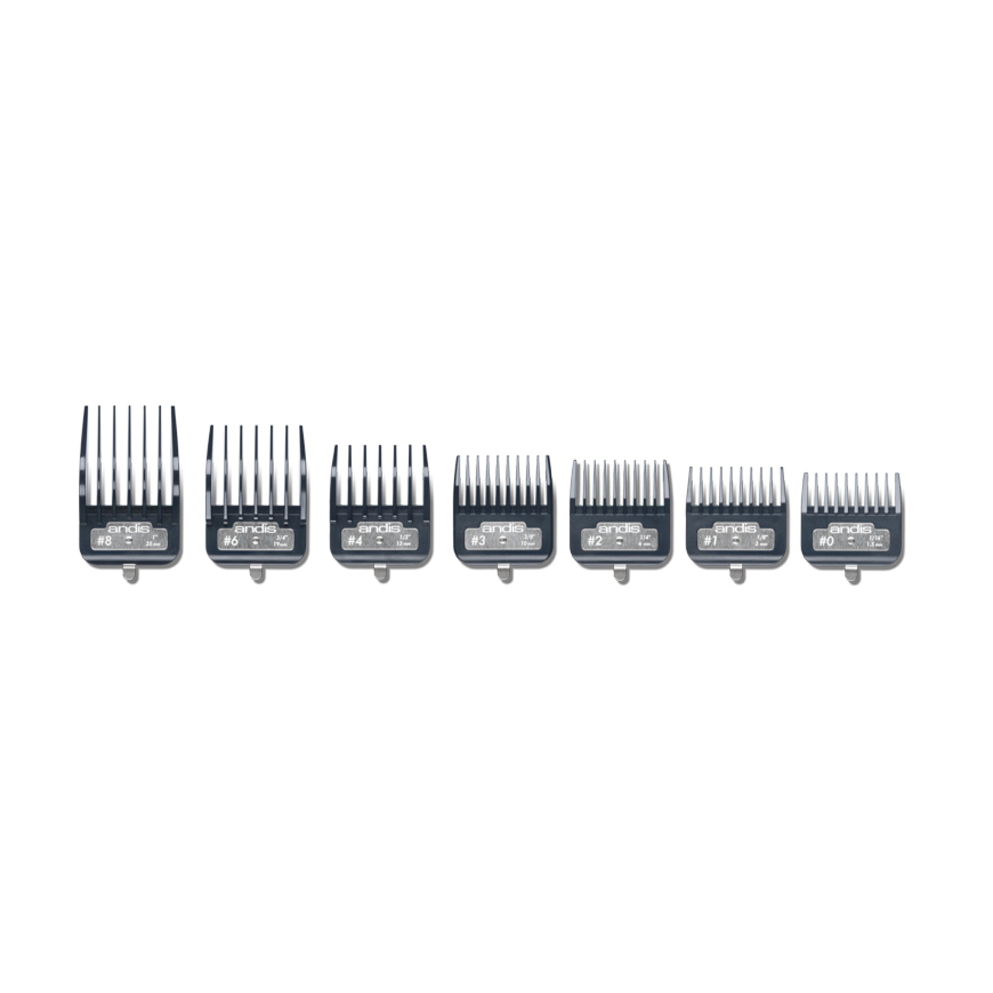 Andis Master Premium Metal Clip Comb Set - 7 pc