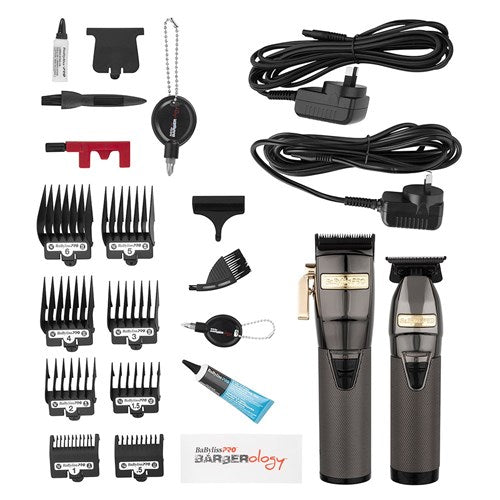 BabylissPRO LimitedFX Collection - Clipper & Skeleton Trimmer Duo - Gunmetal