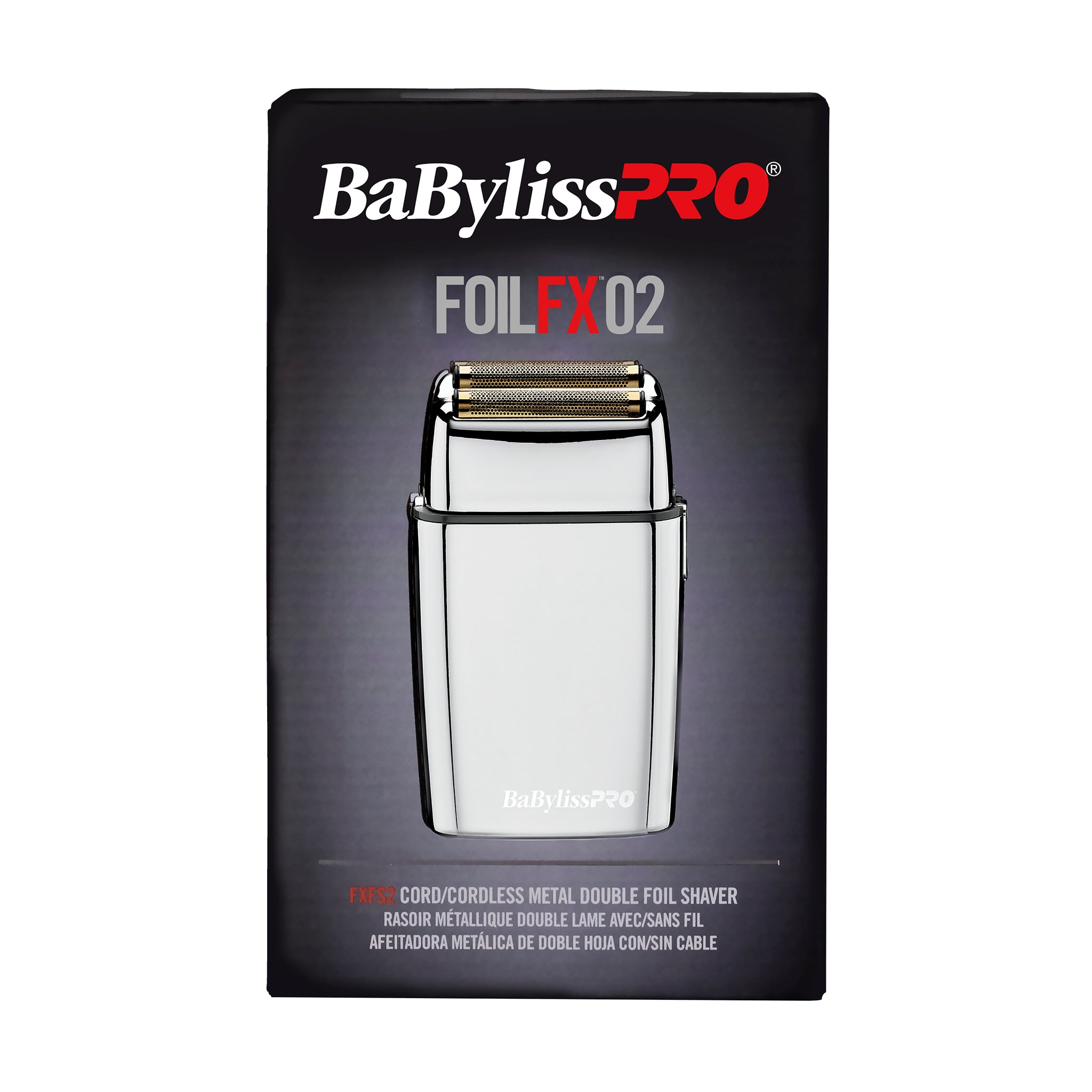 BabylissPRO FX02 Silver Metal Double Foil Shaver