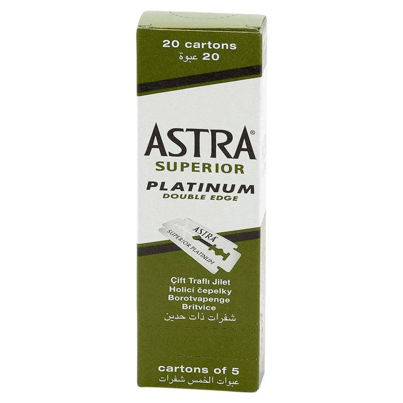 Astra Superior Platinum Dbl Edge Blades - 20 Pack (100 blades)