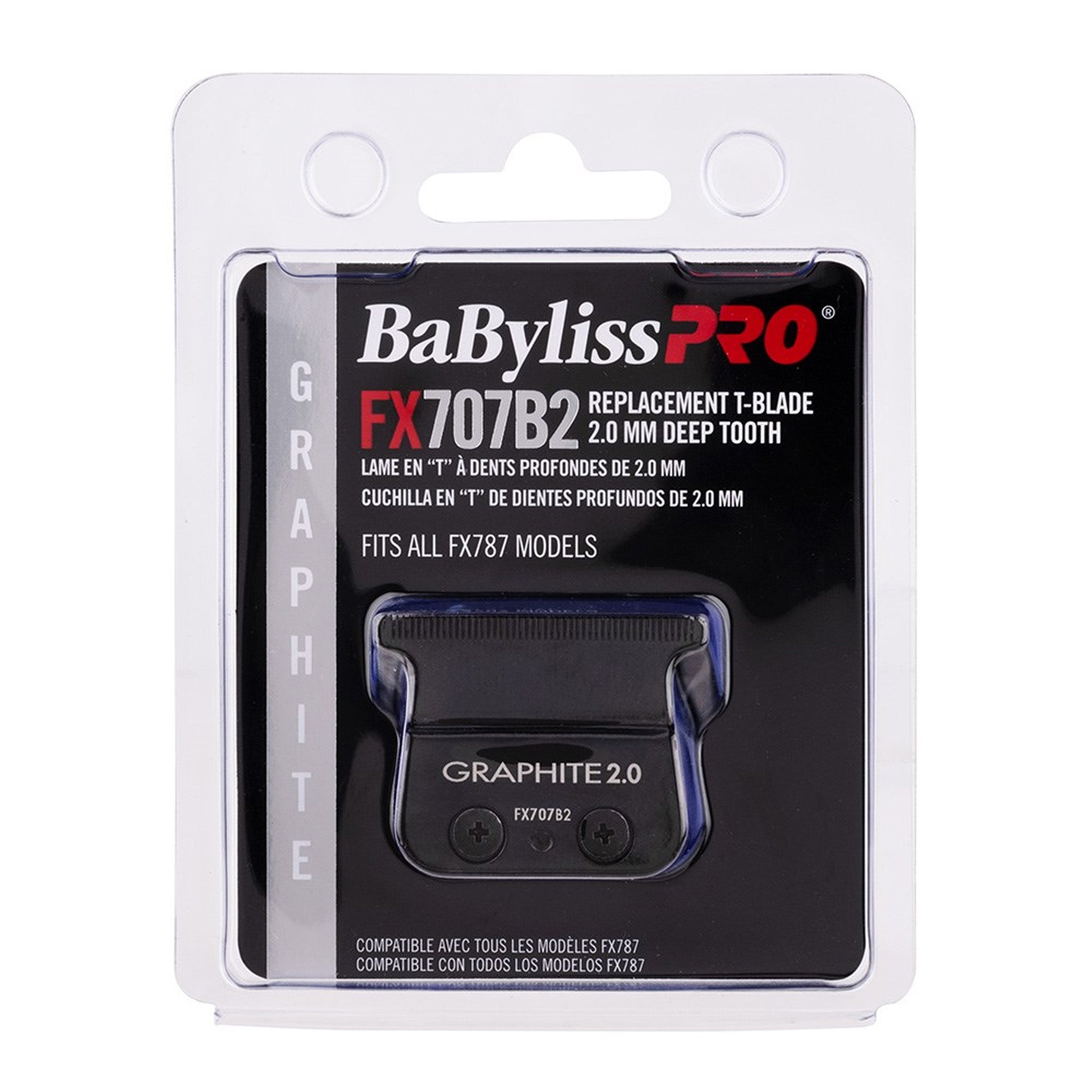 BabylissPRO Replacement Blade Graphite T-Blade 2.0mm Deep Tooth FX707B2
