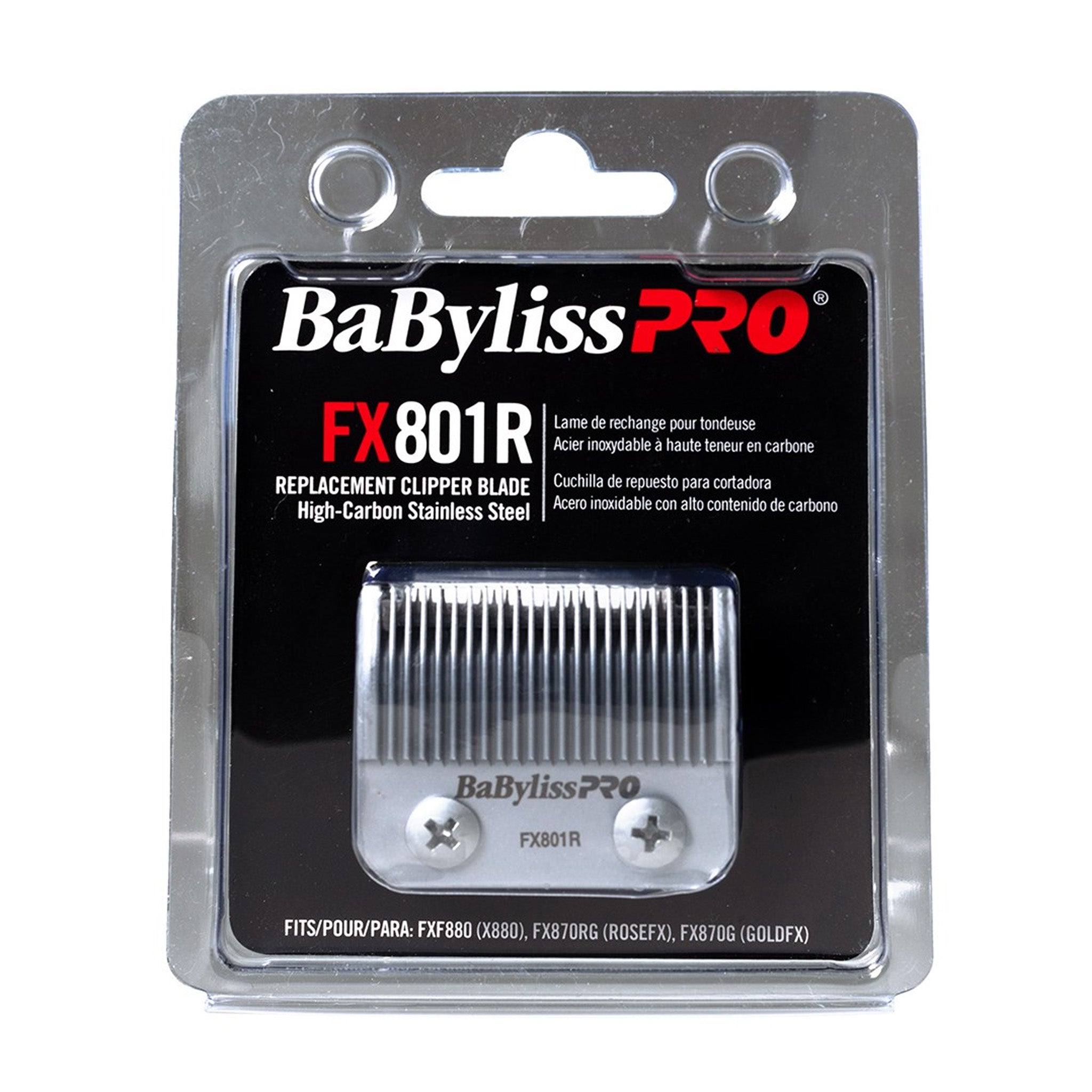 BabylissPRO Replacement Clipper Taper Blade Silver FX801R