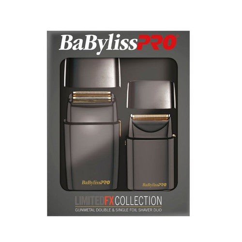 BabylissPRO LimitedFX Collection - Double & Single Foil Shaver Duo - Gunmetal