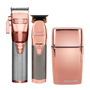 BabylissPRO RoseFX Lithium Hair Clipper, Trimmer and FX02 Double Foil Shaver Bundle