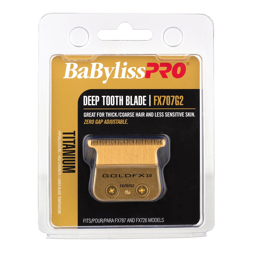 BaBylissPRO Gold T-Blade 2.0mm Deep Tooth FX707G2