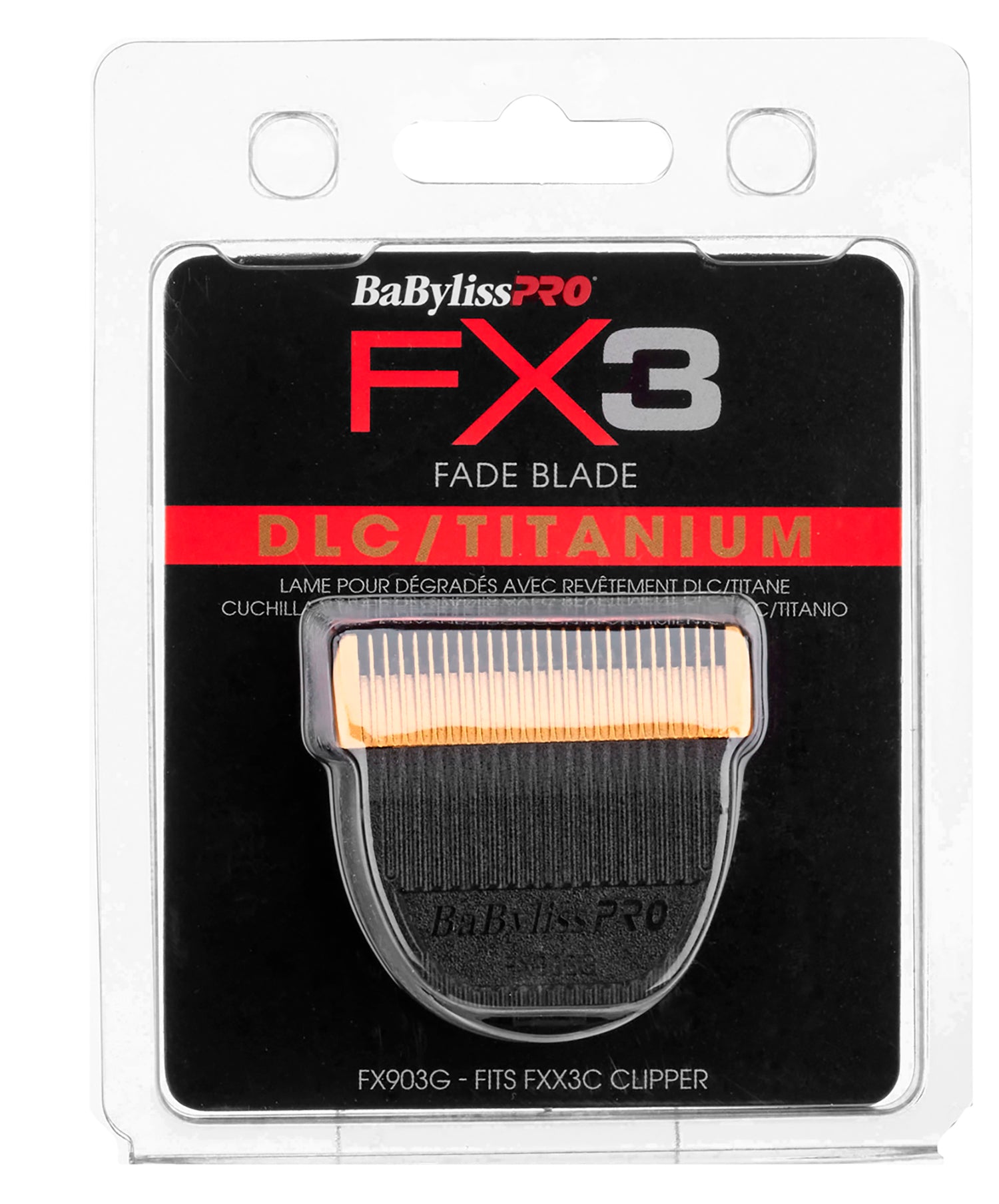 BaBylissPRO Replacement Hair Clipper FX3 Gold Fade Blade FX903B