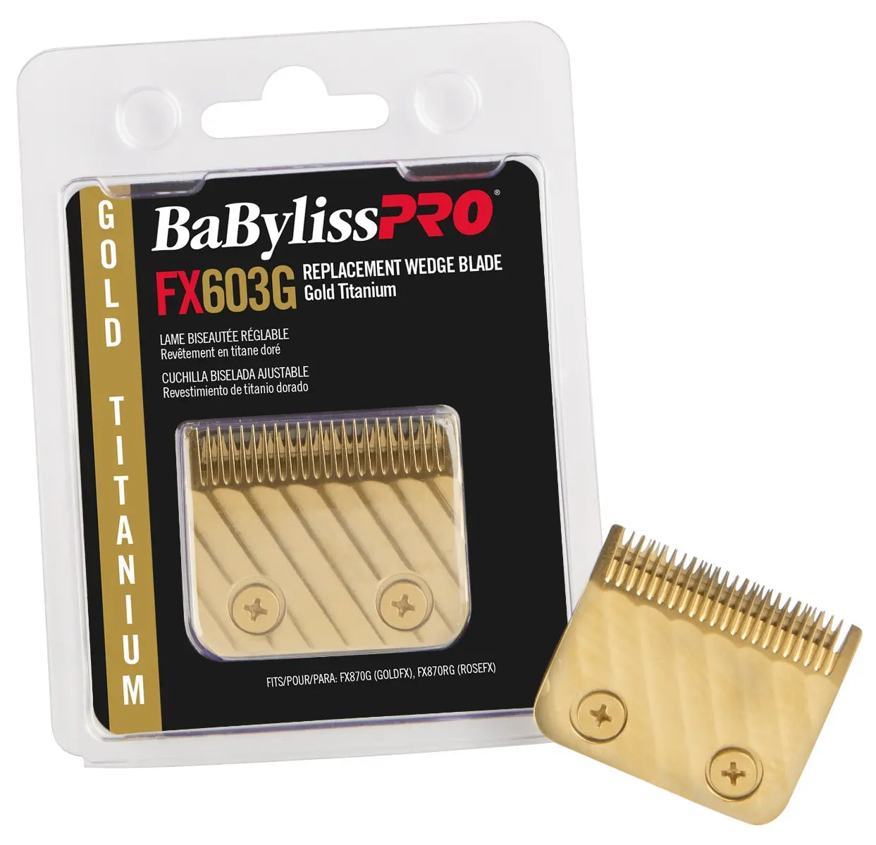 BabylissPRO Replacement Blade Gold Titanium Wedge FX603G