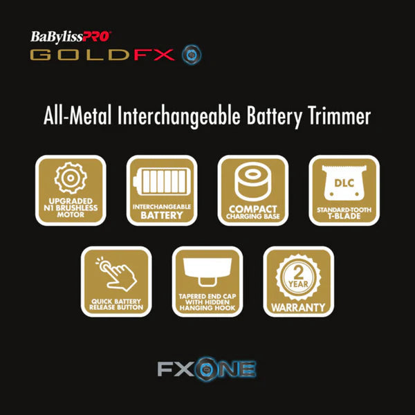 PRE-ORDER - BaBylissPRO FXONE GoldFX Trimmer