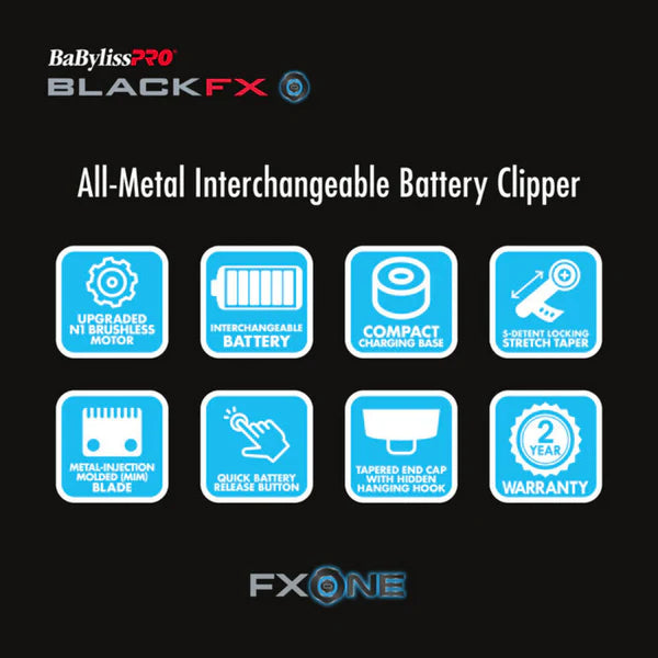 PRE-ORDER - BaBylissPRO FXONE BlackFX Clipper