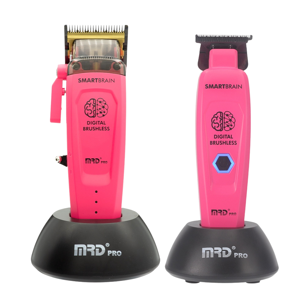 MRD Pro Smart Brain Clipper and Trimmer - Pink PLUS Bonus Charging Dock Connectors