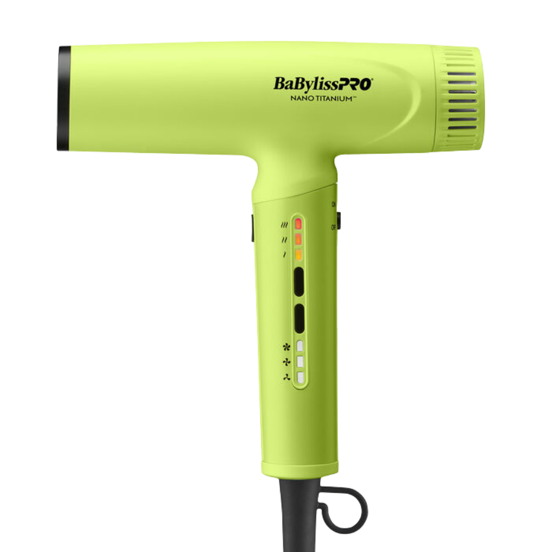 BaBylissPRO Nano Titanium Neon Yellow Light Ionic High-Speed Dryer