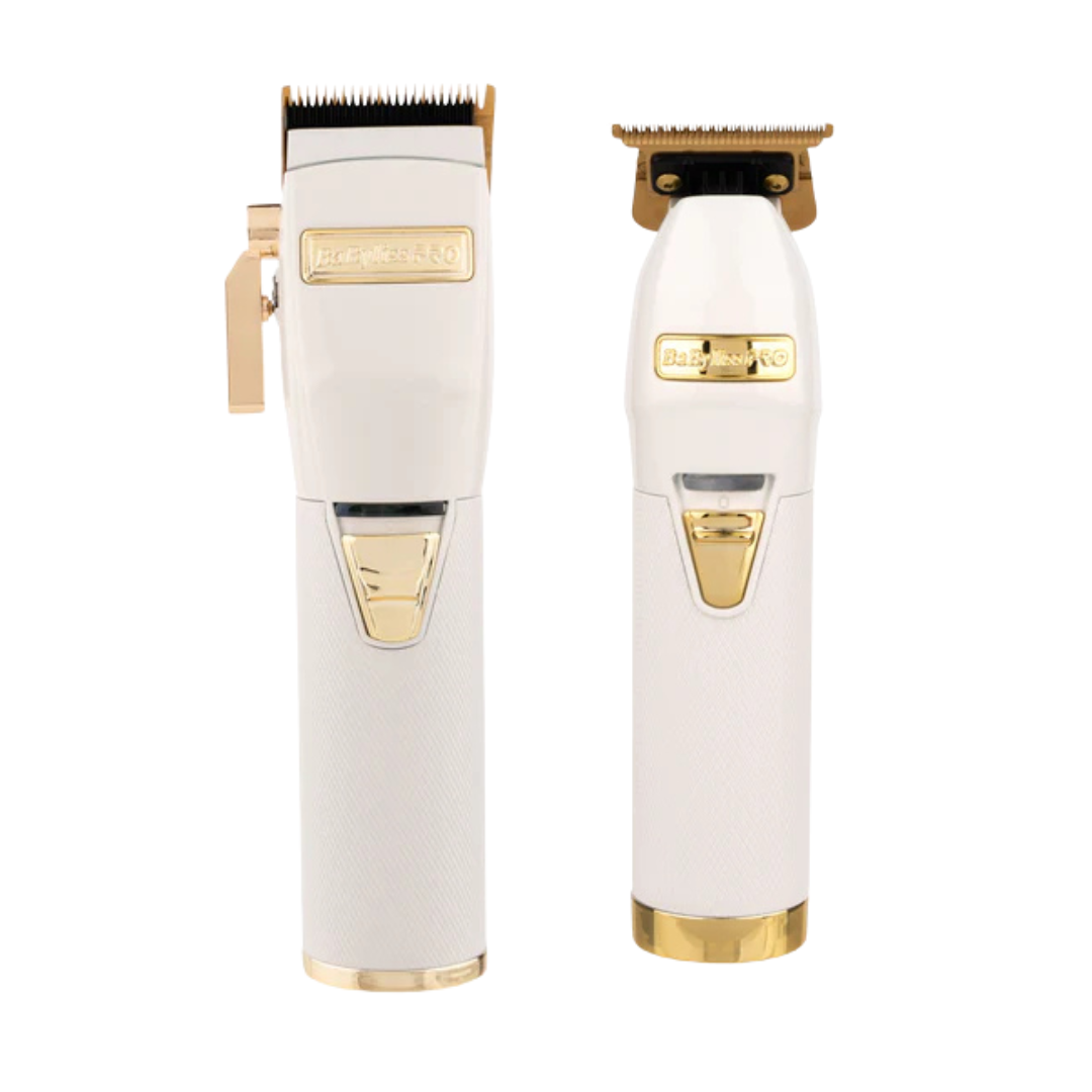 BabylissPRO WhiteFX Lithium Clipper and Skeleton Trimmer Duo Pack