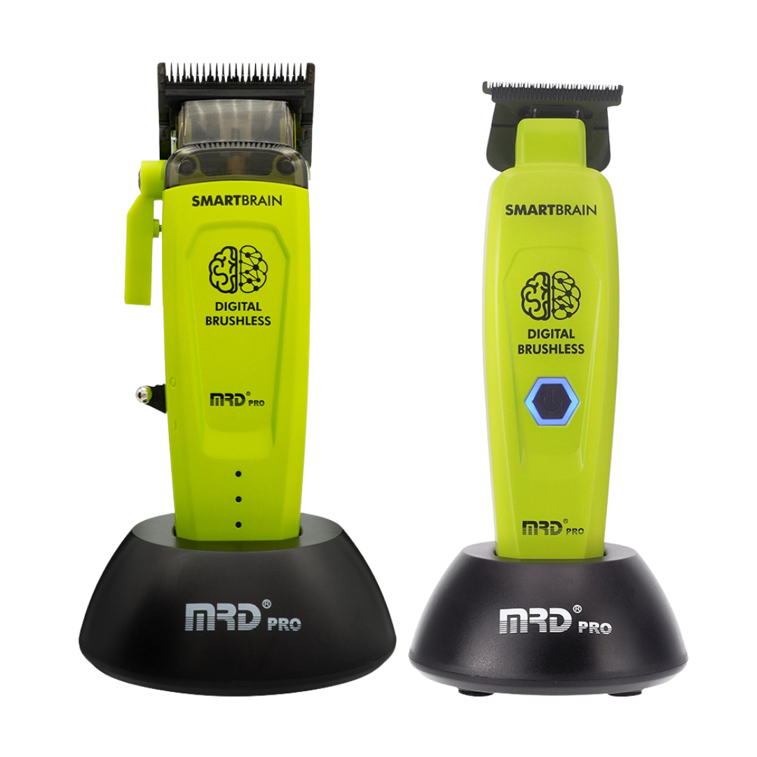 MRD Pro Smart Brain Clipper and Trimmer - Green PLUS Bonus Charging Dock Connectors