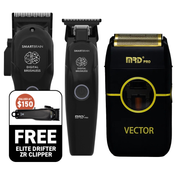 MRD Pro Smart Brain Precision Clipper, Trimmer and Vector Foil Shaver - Black
