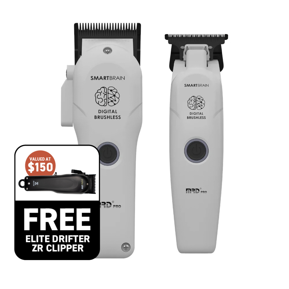 MRD Pro Precision Smart Brain Digital Brushless Clipper and Trimmer - White