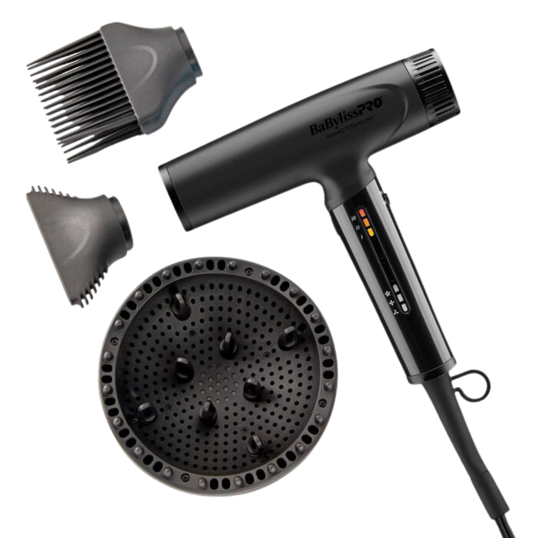 BaBylissPRO Nano Titanium Matte Black Light Ionic High-Speed Dryer