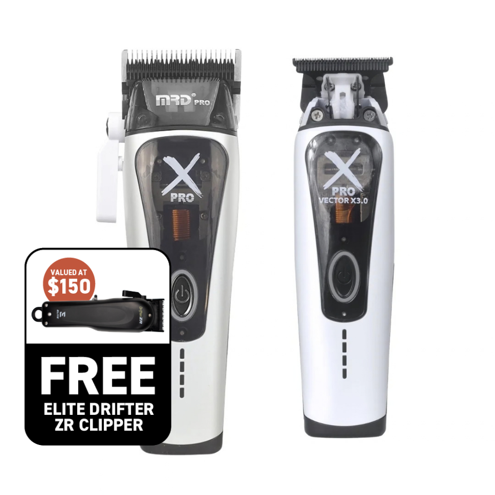 MRD Pro X-Pro Clipper & Trimmer Bundle - White