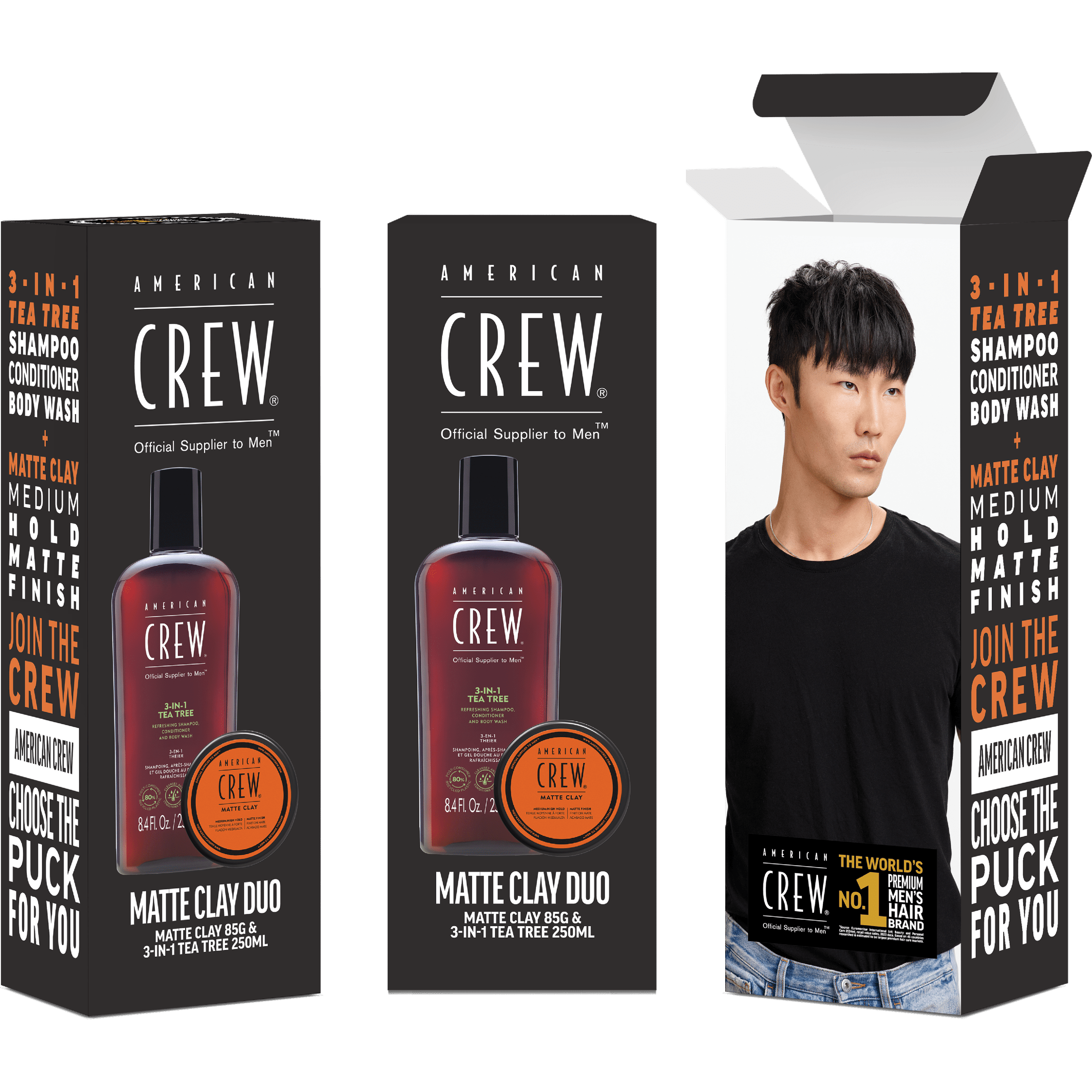 American Crew Matte Clay 3 in 1 Gift Set Duo