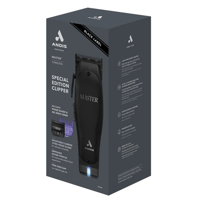 Andis Black Label Master Cordless Phaze Blade Special Edition Clipper