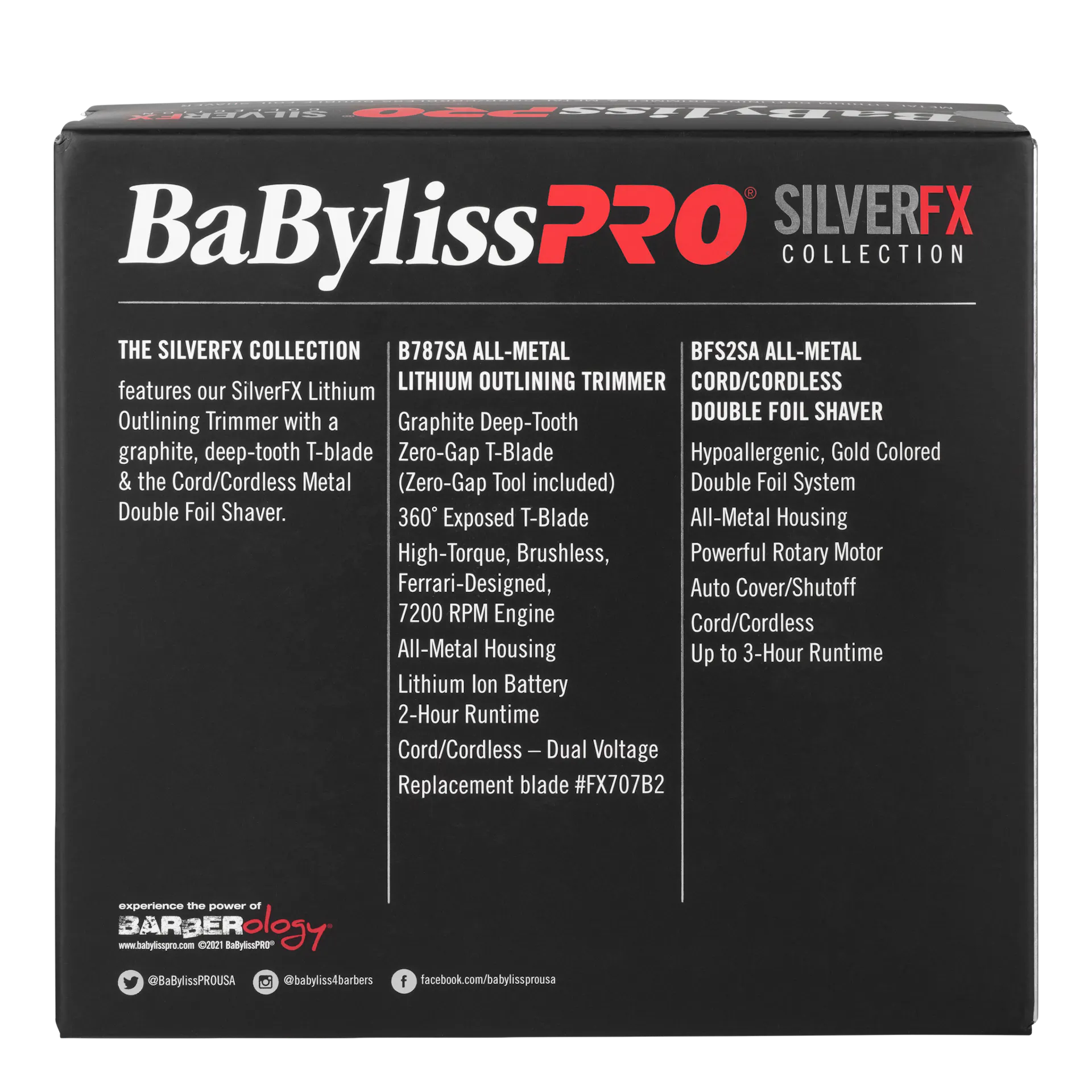 BabylissPRO SilverFX Outliner Trimmer & Foil Shaver Duo