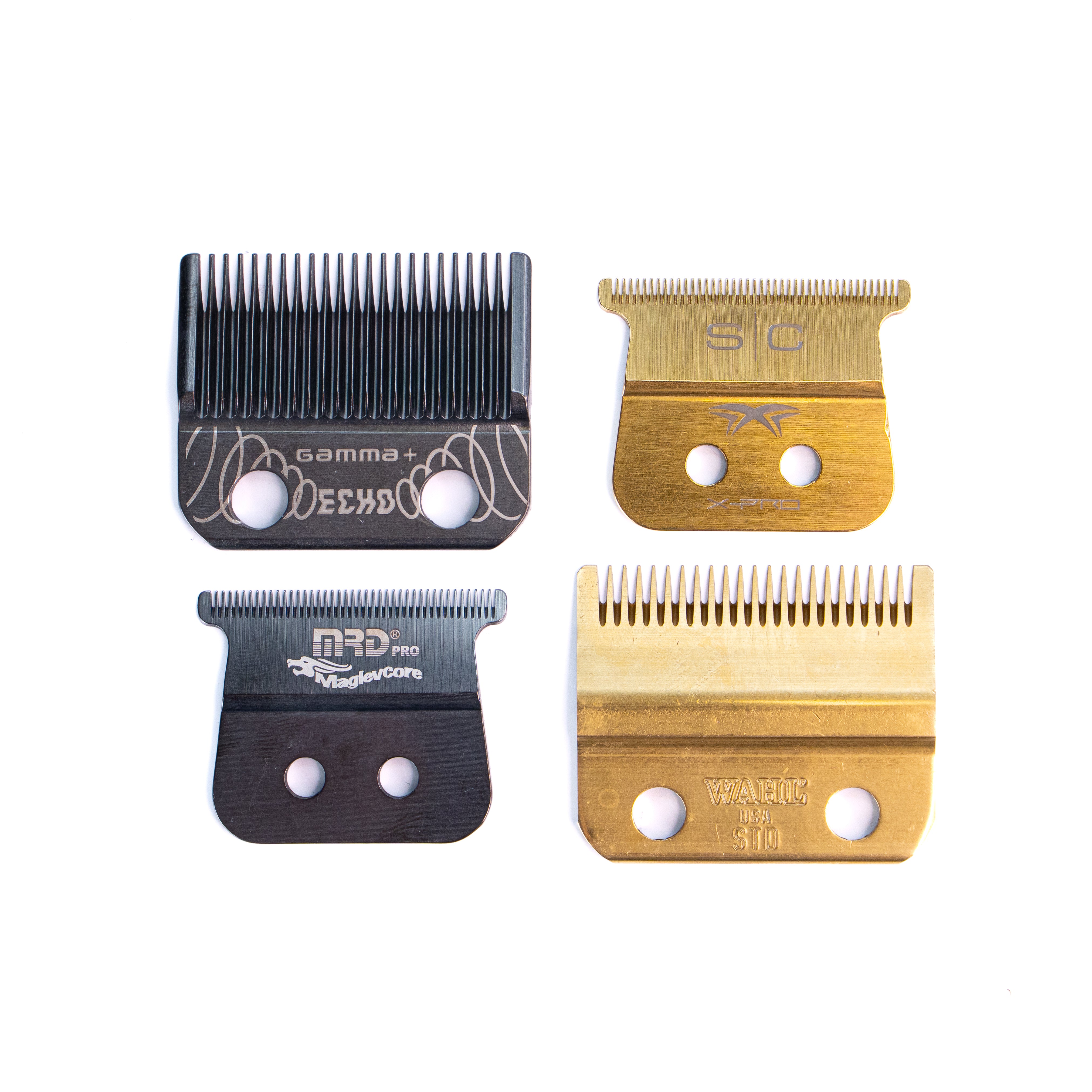 Clipper and trimmers blades on a white background
