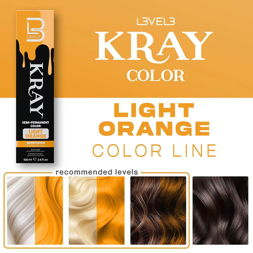 Level 3 Kray Semi Permanent Colour Light Orange - 100ml