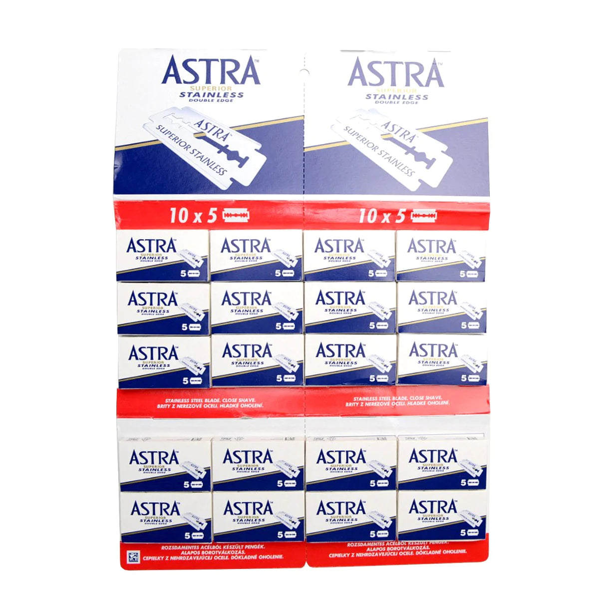 Astra Superior Stainless Double Edge Blades (100 blades)