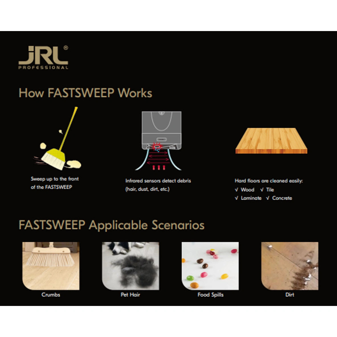 JRL Fast Sweep Hair Vacuum