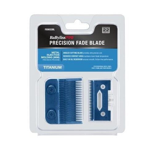 BaBylissPRO Blue Titanium Metal-Injection Molded Precision Fade Blade FX8022BL