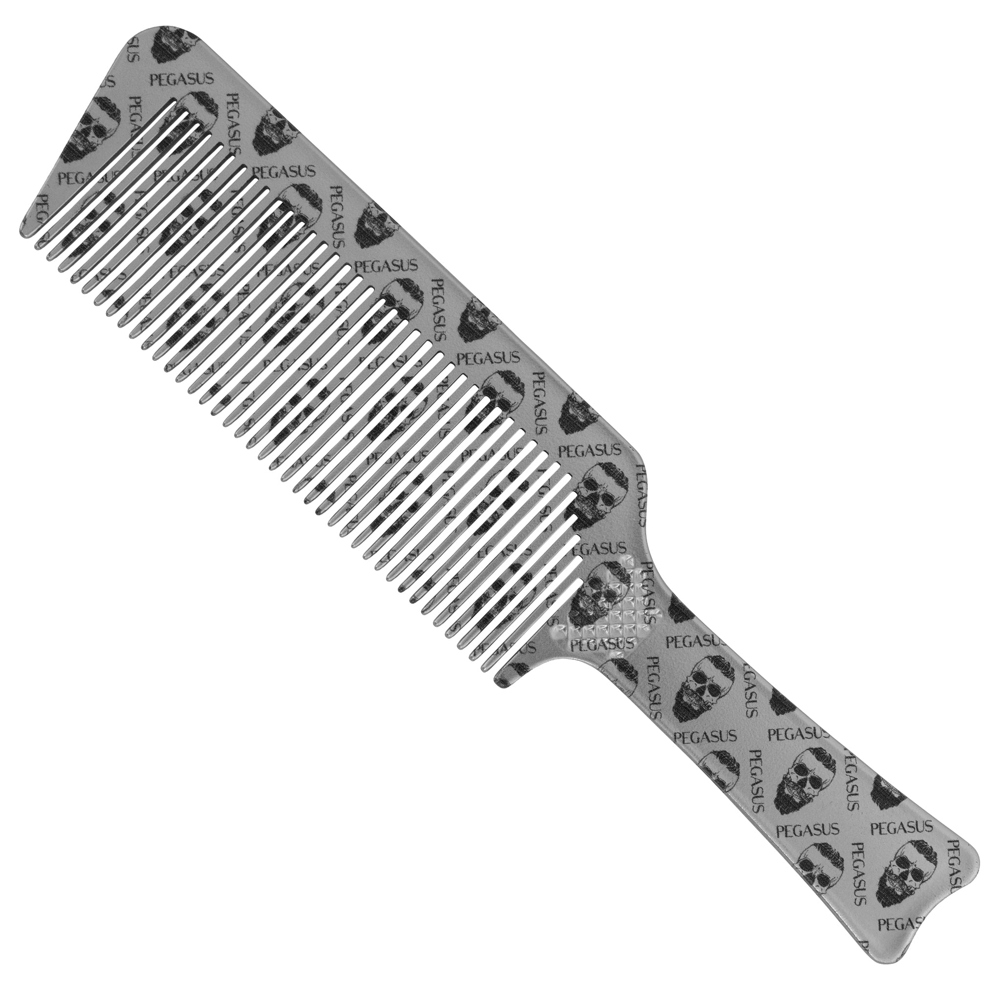 #514A Silver Flat Topper Barber Comb